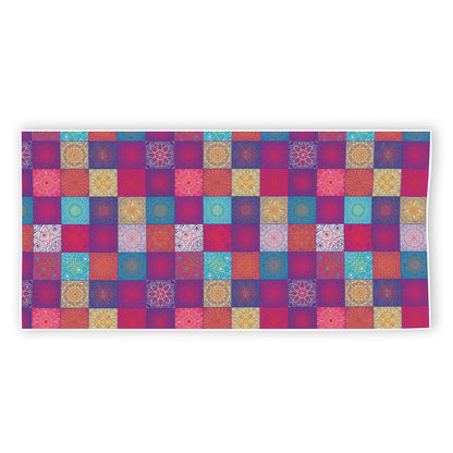 Boho Mandala Patchwork Pattern Print Beach Towel