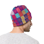 Boho Mandala Patchwork Pattern Print Beanie