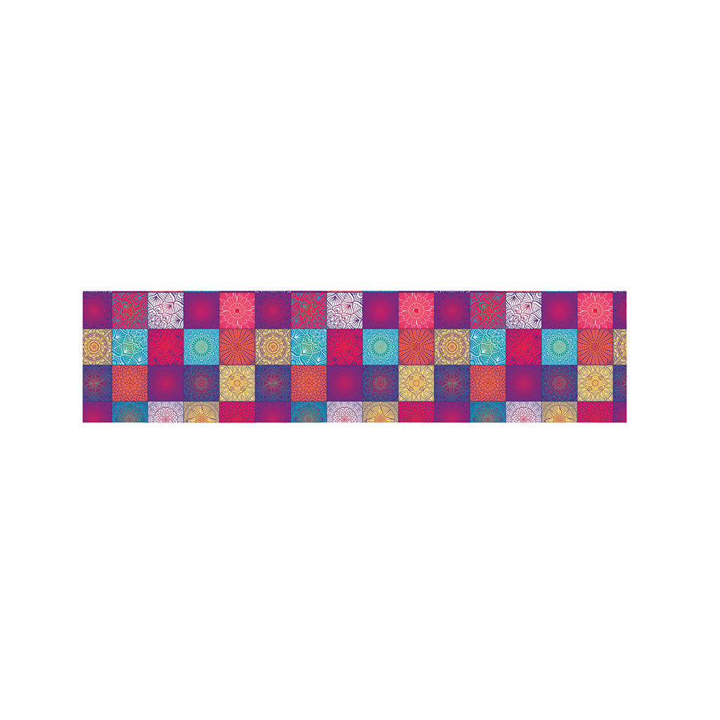 Boho Mandala Patchwork Pattern Print Bed Runner