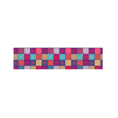 Boho Mandala Patchwork Pattern Print Bed Runner