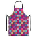 Boho Mandala Patchwork Pattern Print Bib Apron With Pocket