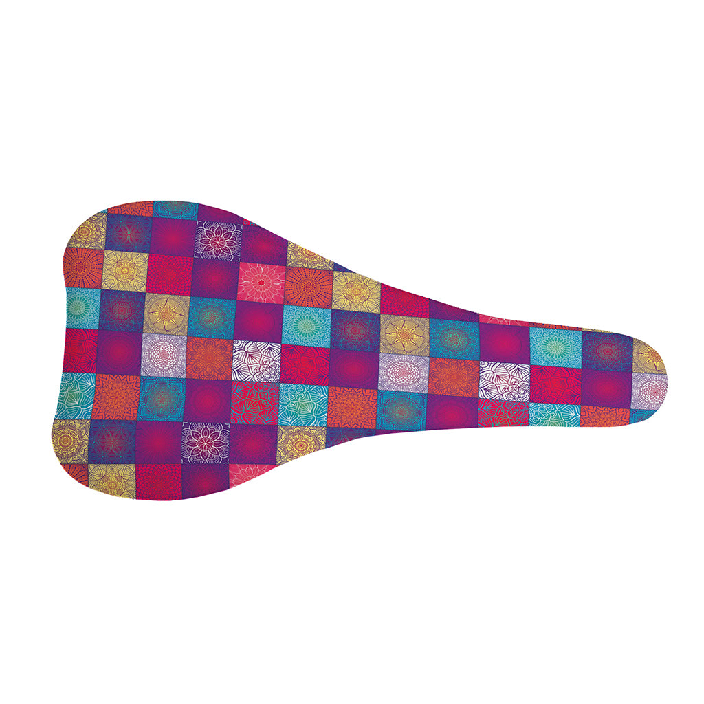 Boho Mandala Patchwork Pattern Print Bicycle Seat Cover