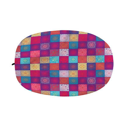 Boho Mandala Patchwork Pattern Print Car Side Mirror Covers
