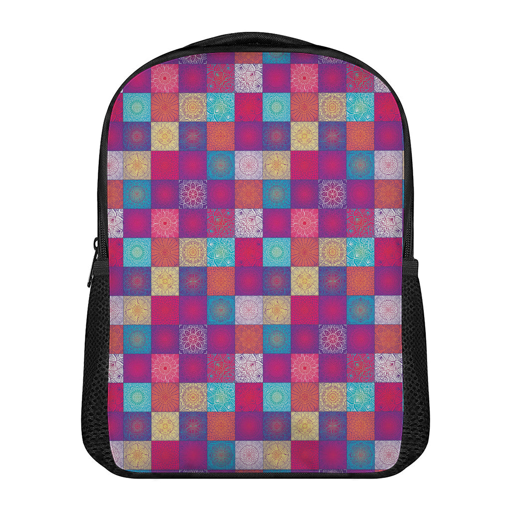 Boho Mandala Patchwork Pattern Print Casual Backpack