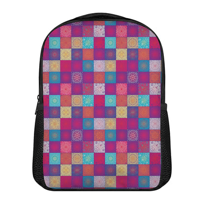 Boho Mandala Patchwork Pattern Print Casual Backpack