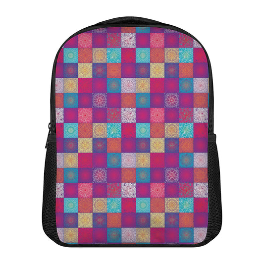 Boho Mandala Patchwork Pattern Print Casual Backpack