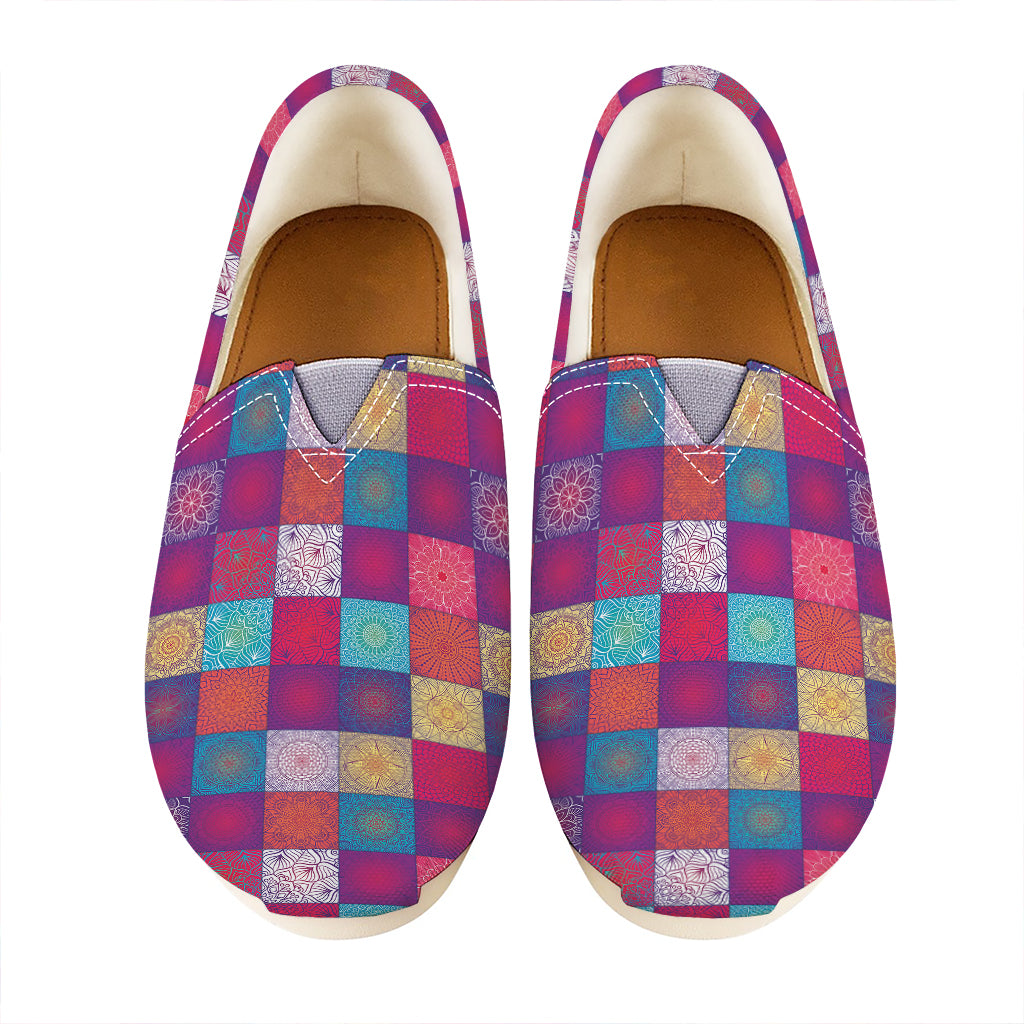 Boho Mandala Patchwork Pattern Print Casual Shoes