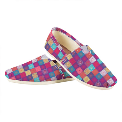 Boho Mandala Patchwork Pattern Print Casual Shoes