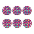 Boho Mandala Patchwork Pattern Print Coaster Set
