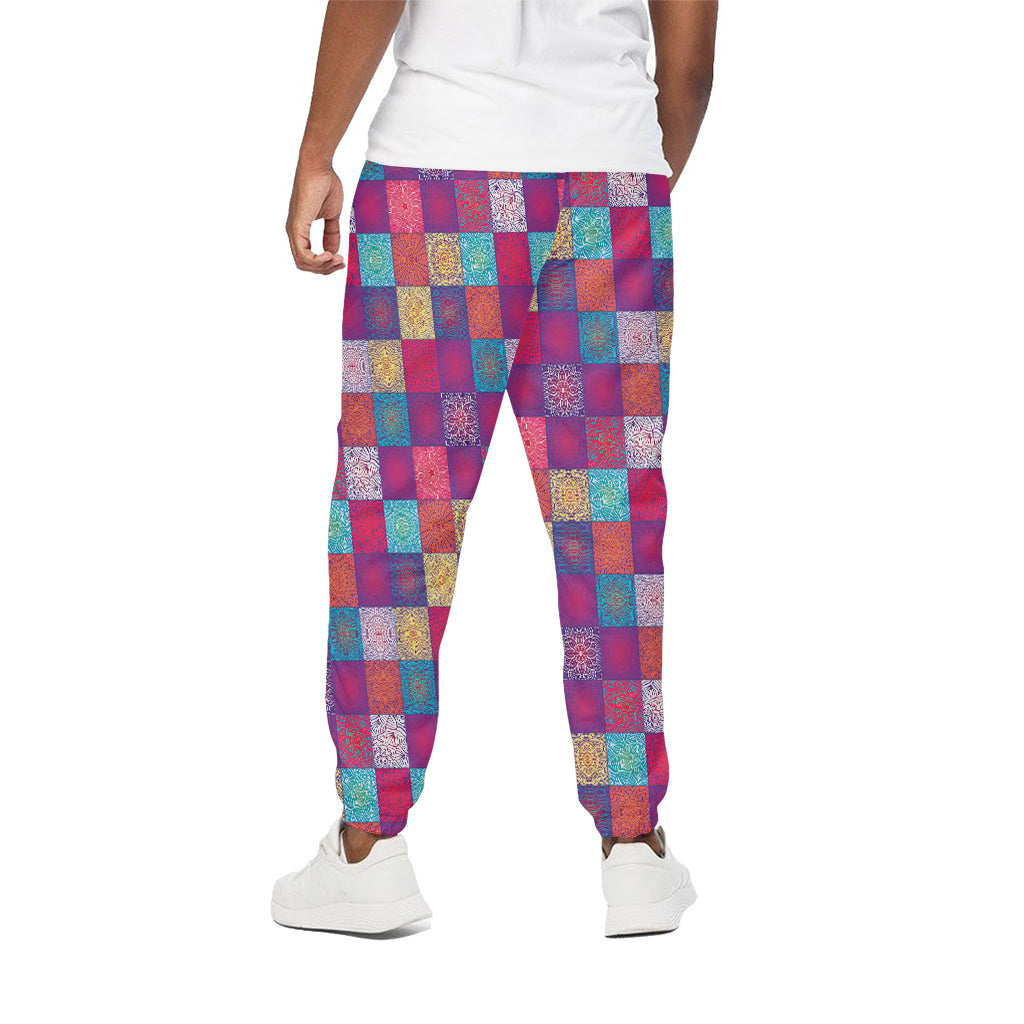 Boho Mandala Patchwork Pattern Print Cotton Pants