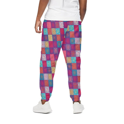 Boho Mandala Patchwork Pattern Print Cotton Pants