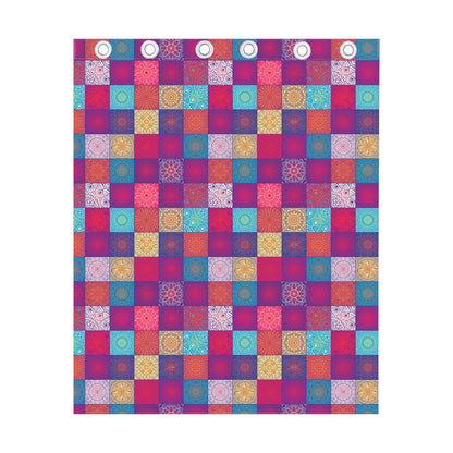 Boho Mandala Patchwork Pattern Print Curtain