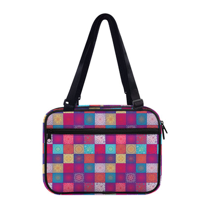 Boho Mandala Patchwork Pattern Print Double Strap Bible Bag