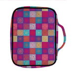 Boho Mandala Patchwork Pattern Print Front Pocket Bible Bag