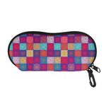 Boho Mandala Patchwork Pattern Print Glasses Case