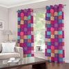 Boho Mandala Patchwork Pattern Print Grommet Curtains