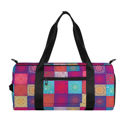 Boho Mandala Patchwork Pattern Print Gym Bag