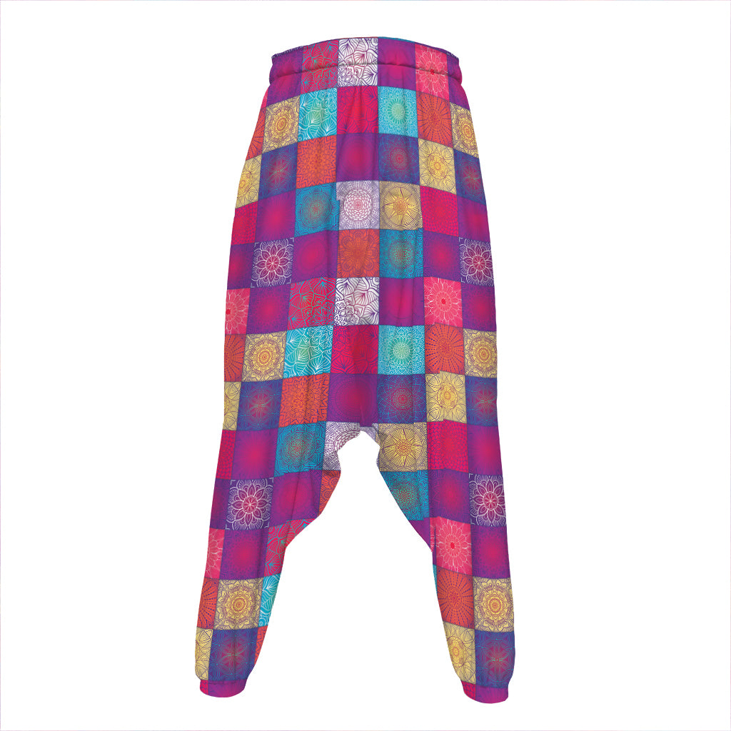 Boho Mandala Patchwork Pattern Print Hammer Pants