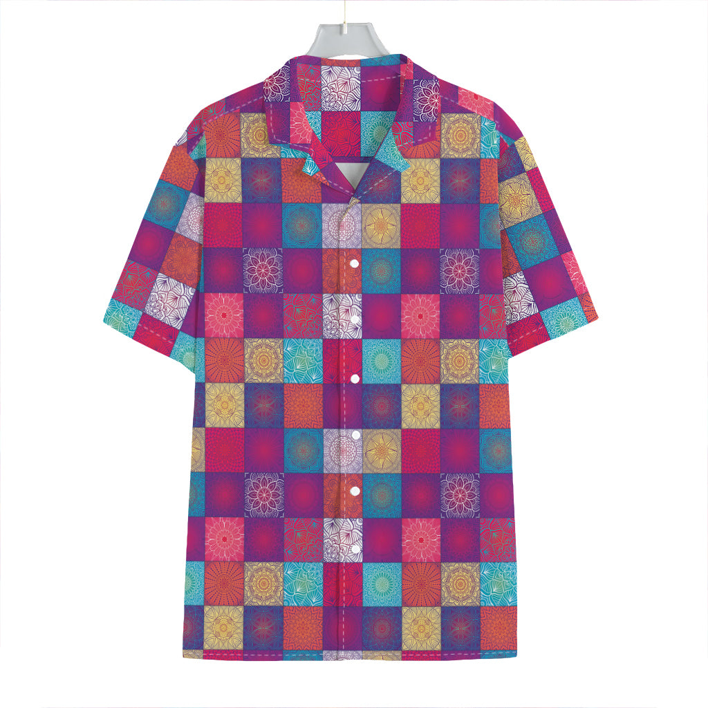 Boho Mandala Patchwork Pattern Print Hawaiian Shirt