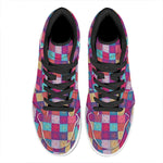 Boho Mandala Patchwork Pattern Print High Top Leather Sneakers
