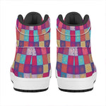 Boho Mandala Patchwork Pattern Print High Top Leather Sneakers