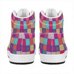 Boho Mandala Patchwork Pattern Print High Top Leather Sneakers