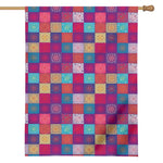 Boho Mandala Patchwork Pattern Print House Flag