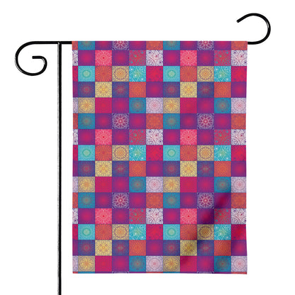 Boho Mandala Patchwork Pattern Print House Flag
