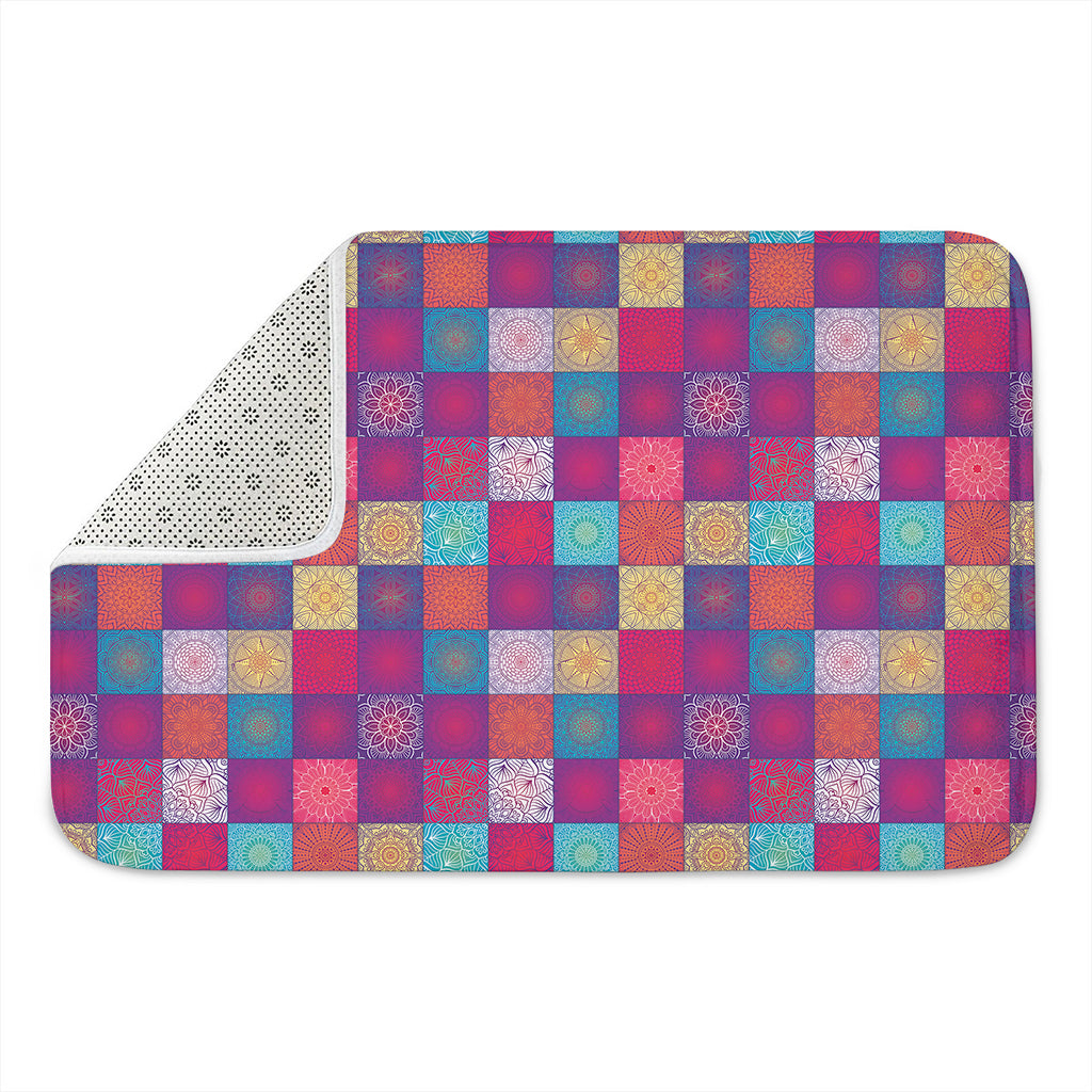 Boho Mandala Patchwork Pattern Print Indoor Door Mat