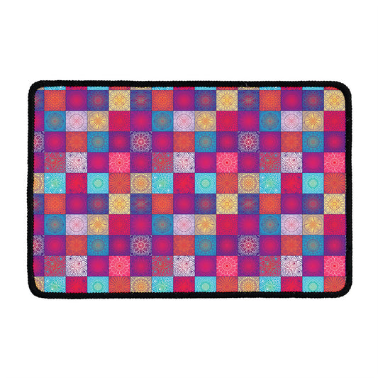 Boho Mandala Patchwork Pattern Print Kitchen Mat