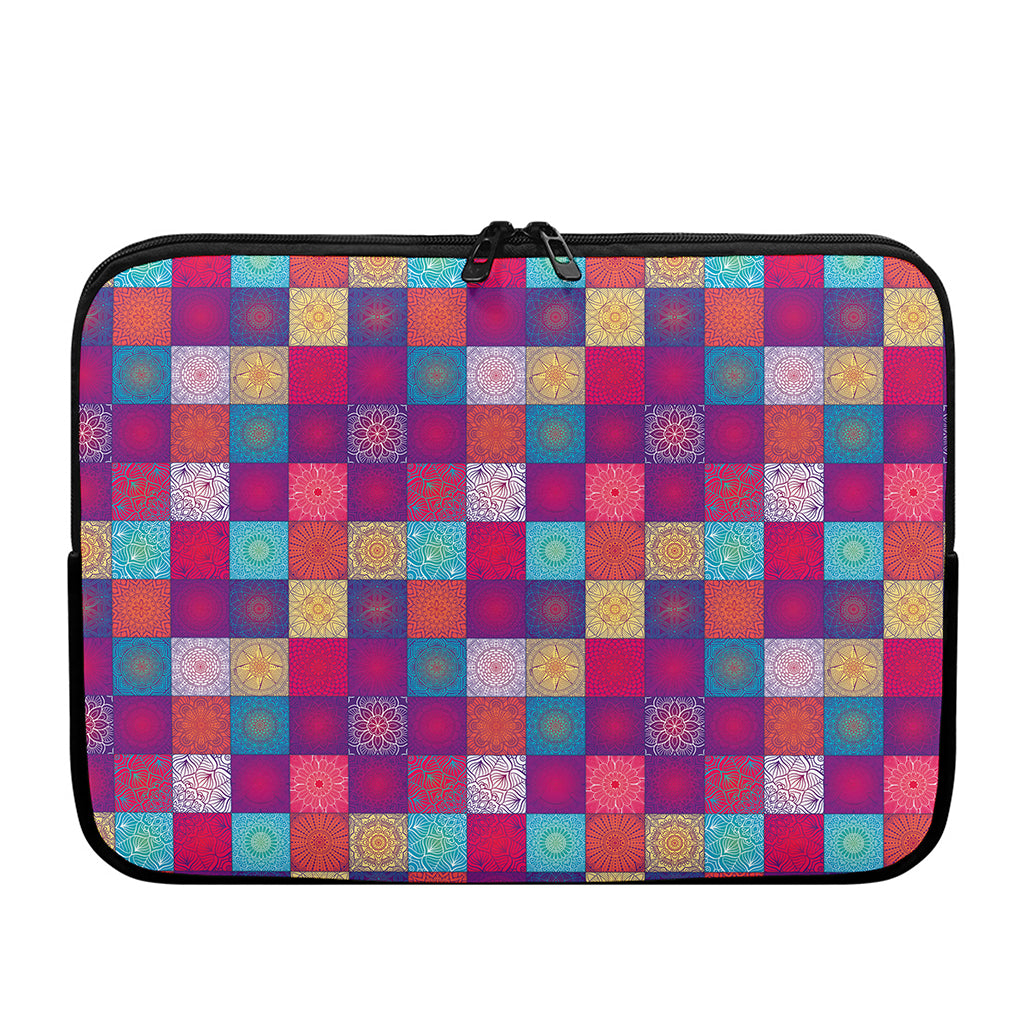 Boho Mandala Patchwork Pattern Print Laptop Sleeve