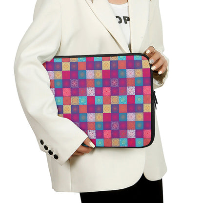 Boho Mandala Patchwork Pattern Print Laptop Sleeve