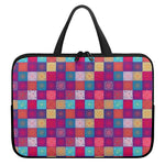 Boho Mandala Patchwork Pattern Print Laptop Sleeve With Handle