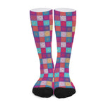 Boho Mandala Patchwork Pattern Print Long Socks