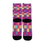 Boho Mandala Patchwork Pattern Print Long Socks