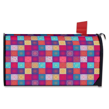 Boho Mandala Patchwork Pattern Print Mailbox Cover