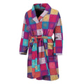 Boho Mandala Patchwork Pattern Print Men's Bathrobe