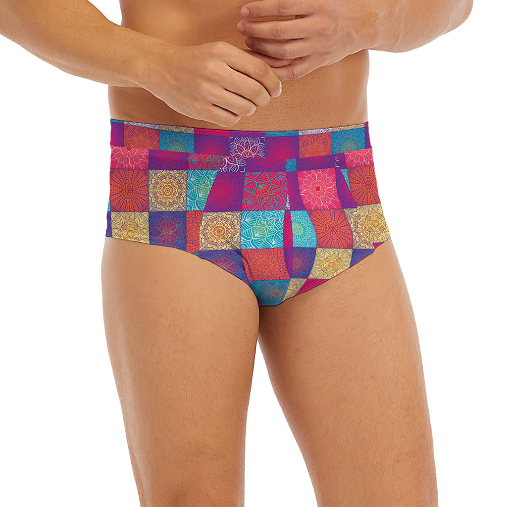 Boho Mandala Patchwork Pattern Print Men's Briefs