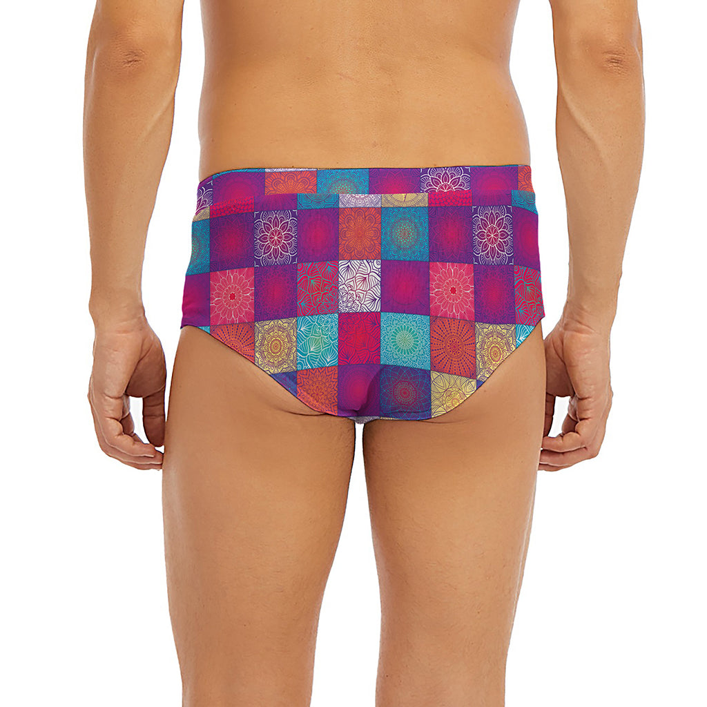 Boho Mandala Patchwork Pattern Print Men's Briefs