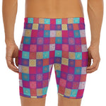 Boho Mandala Patchwork Pattern Print Men's Long Boxer Briefs