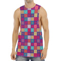 Boho Mandala Patchwork Pattern Print Men's Muscle Tank Top