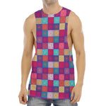 Boho Mandala Patchwork Pattern Print Men's Muscle Tank Top