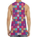 Boho Mandala Patchwork Pattern Print Men's Muscle Tank Top