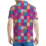 Boho Mandala Patchwork Pattern Print Men's Polo Shirt
