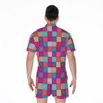 Boho Mandala Patchwork Pattern Print Men's Rompers