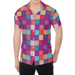 Boho Mandala Patchwork Pattern Print Men's Shirt