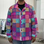 Boho Mandala Patchwork Pattern Print Men's Shirt Jacket