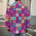 Boho Mandala Patchwork Pattern Print Men's Shirt Jacket