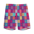Boho Mandala Patchwork Pattern Print Men's Athletic Shorts