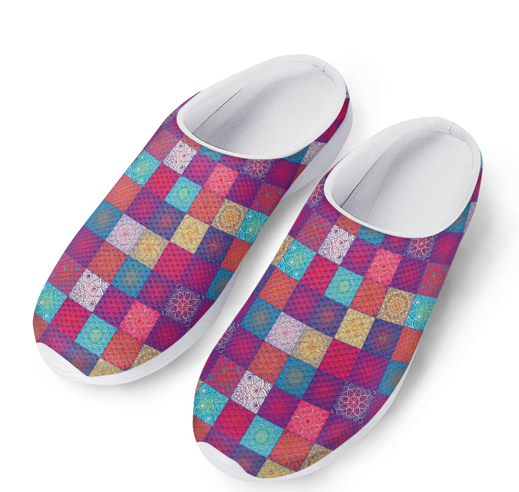 Boho Mandala Patchwork Pattern Print Mesh Casual Shoes